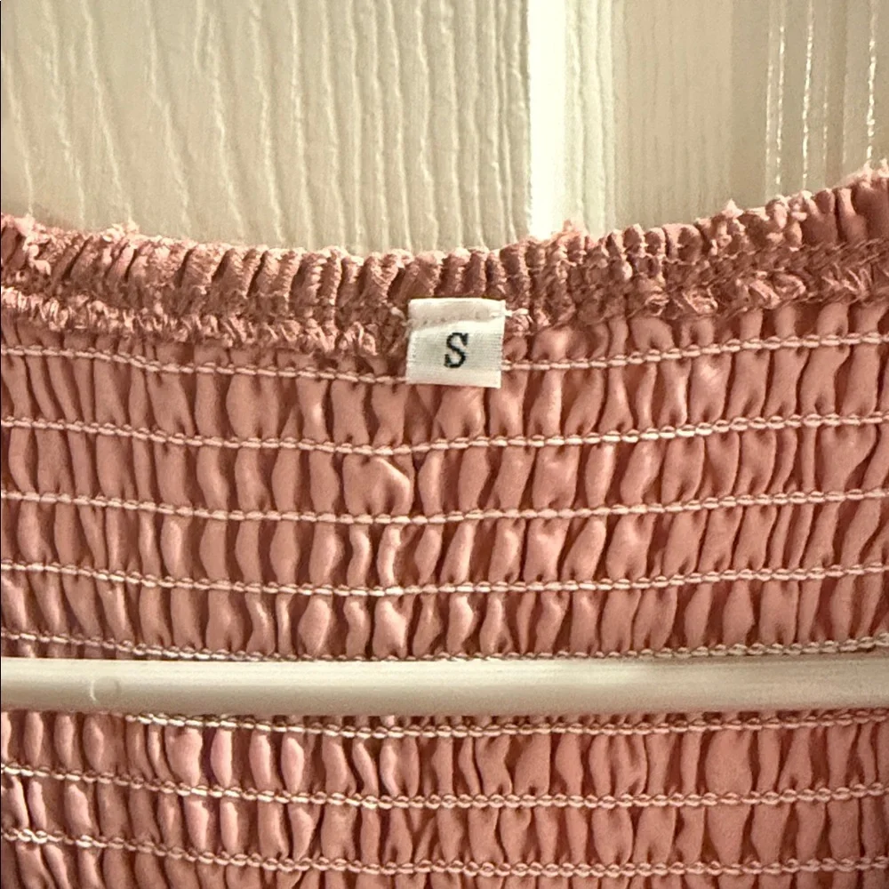 Boutique 9 Dusty Rose Smocked V-Neck Maxi Dress - Picture 2 of 2